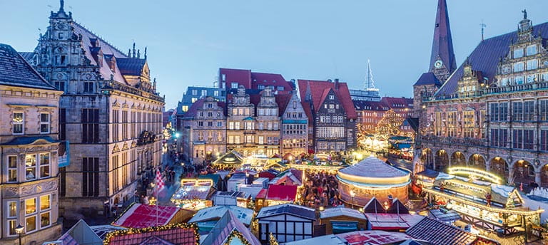 The Christmas market in Bremen, Germany